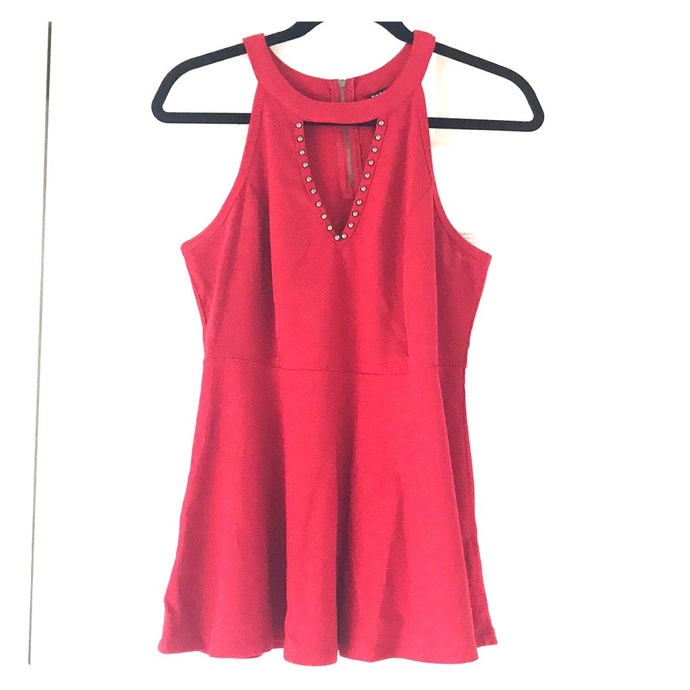 Red Peplum Top